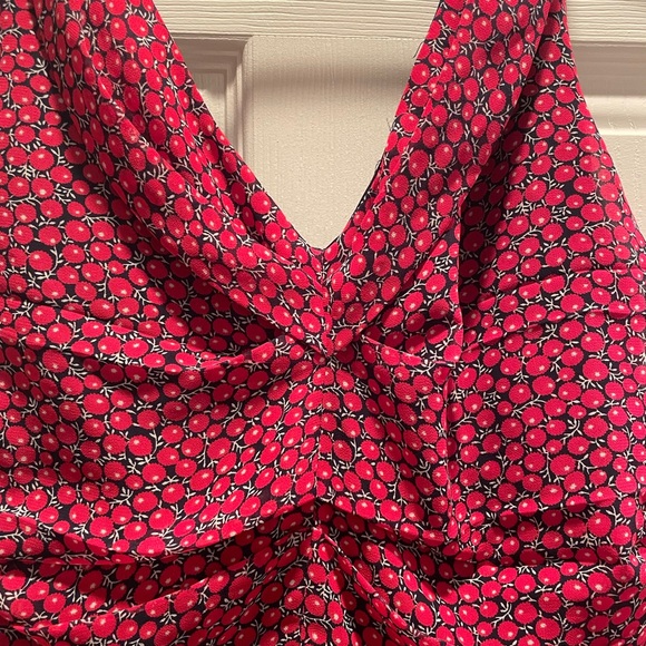 Express Red Patterned Tank Top - Picture 2 of 10